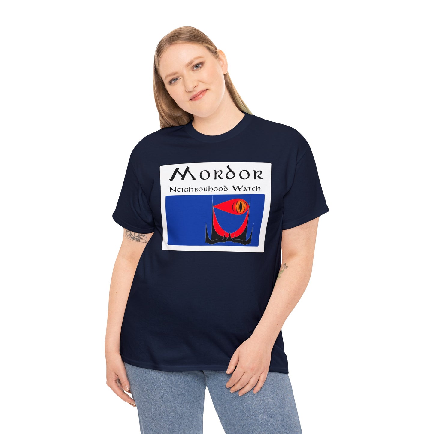 Mordor Neighborhood Watch Unisex Heavy Cotton Tee