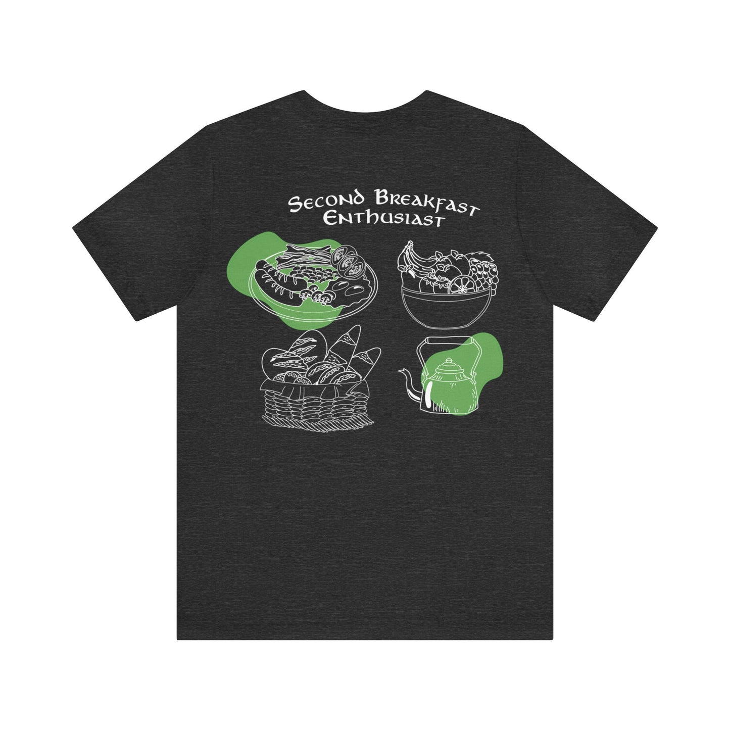 Second Breakfast on Back Unisex Jersey Short Sleeve Tee