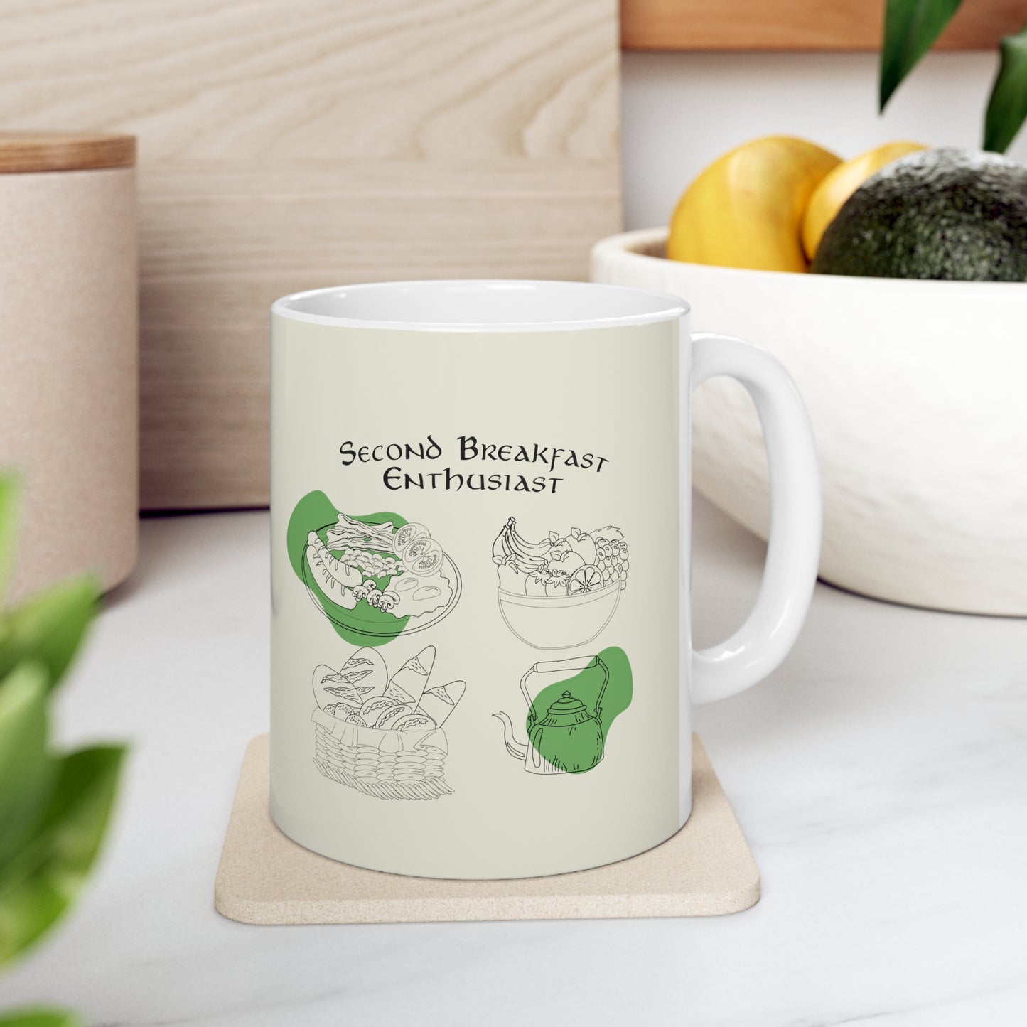 Second Breakfast Enthusiast Ceramic Mug 11oz