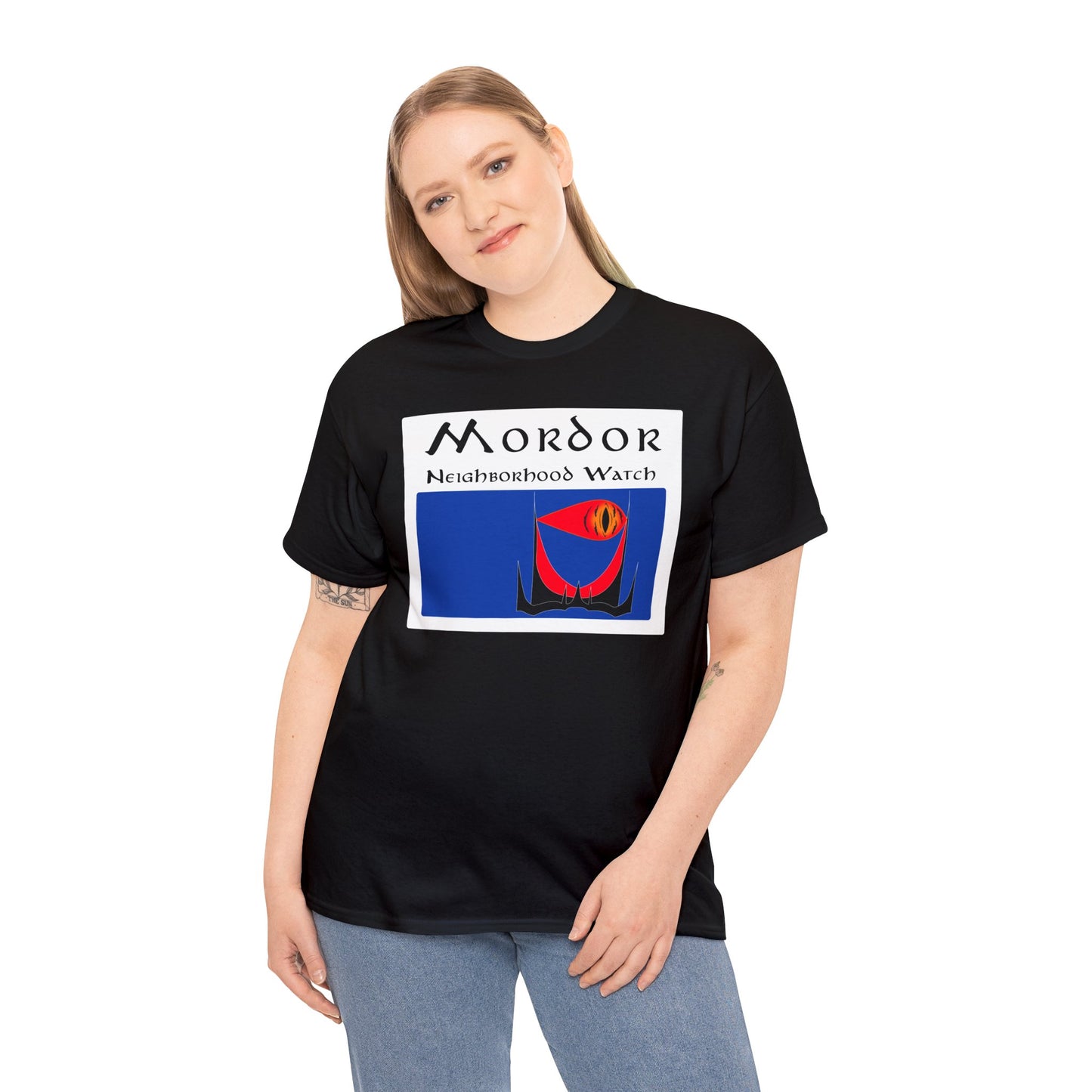 Mordor Neighborhood Watch Unisex Heavy Cotton Tee