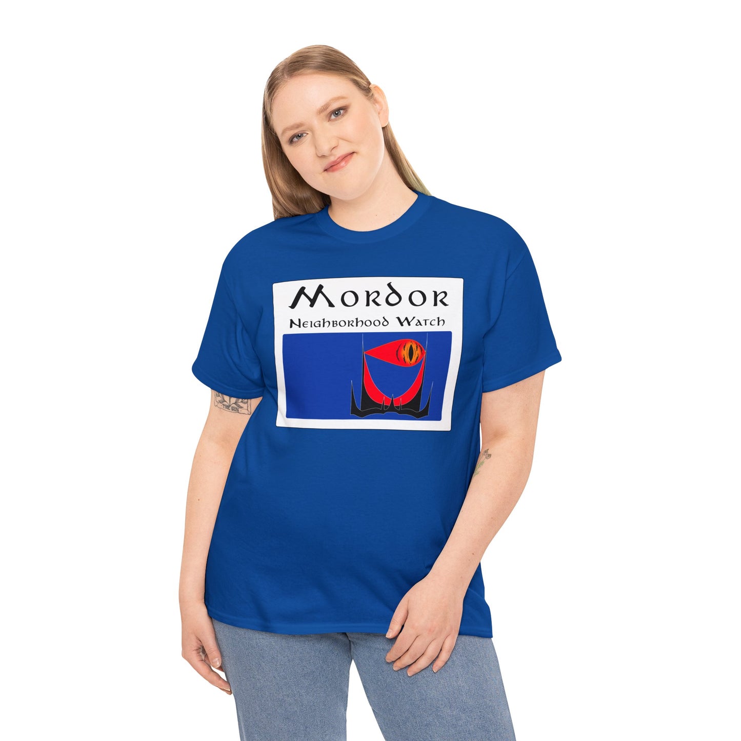 Mordor Neighborhood Watch Unisex Heavy Cotton Tee