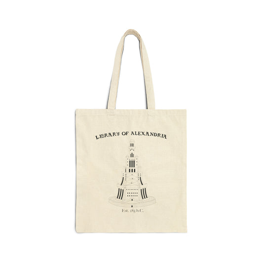 Library of Alexandria Cotton Tote Bag