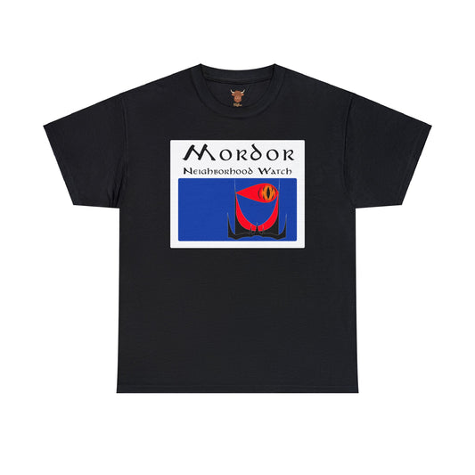 Mordor Neighborhood Watch Unisex Heavy Cotton Tee