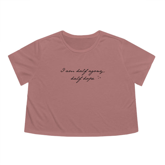 Half Agony Half Hope - Emma Women's Flowy Cropped Tee