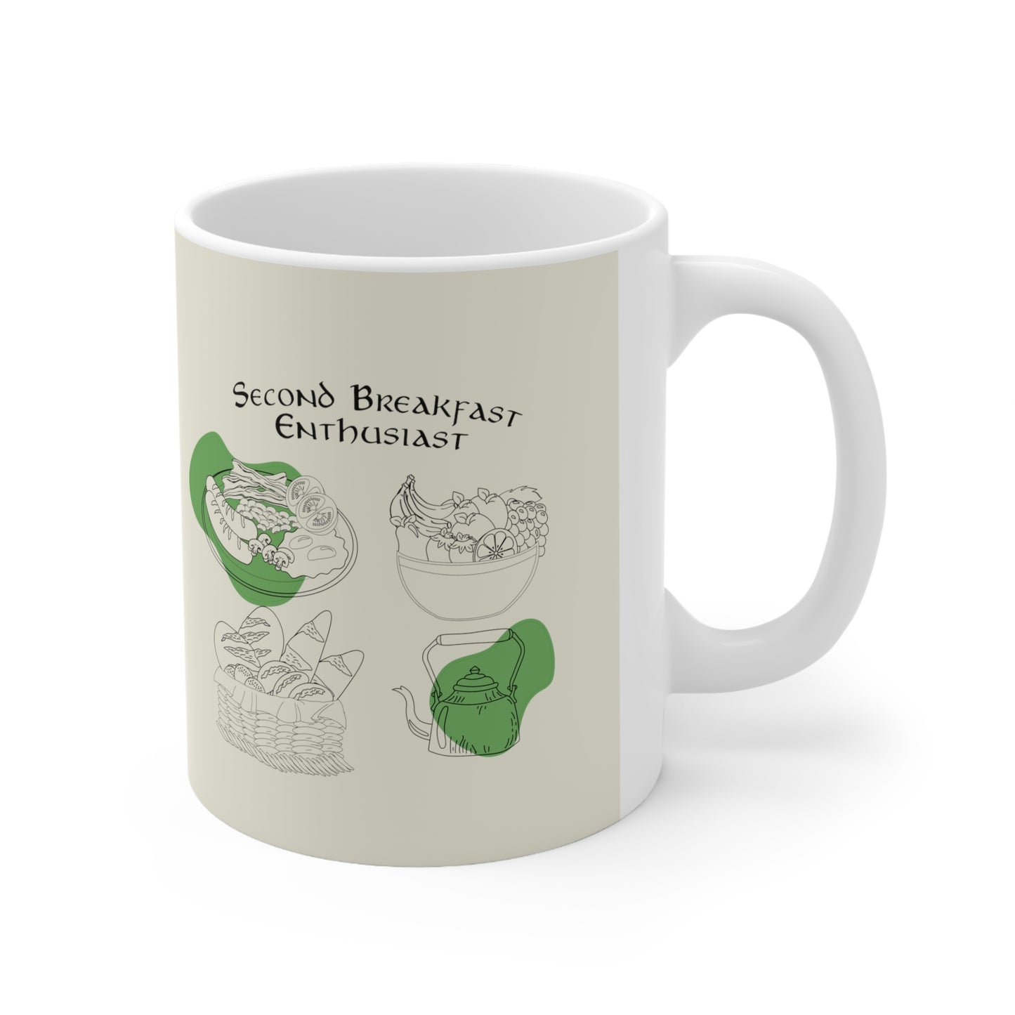 Second Breakfast Enthusiast Ceramic Mug 11oz