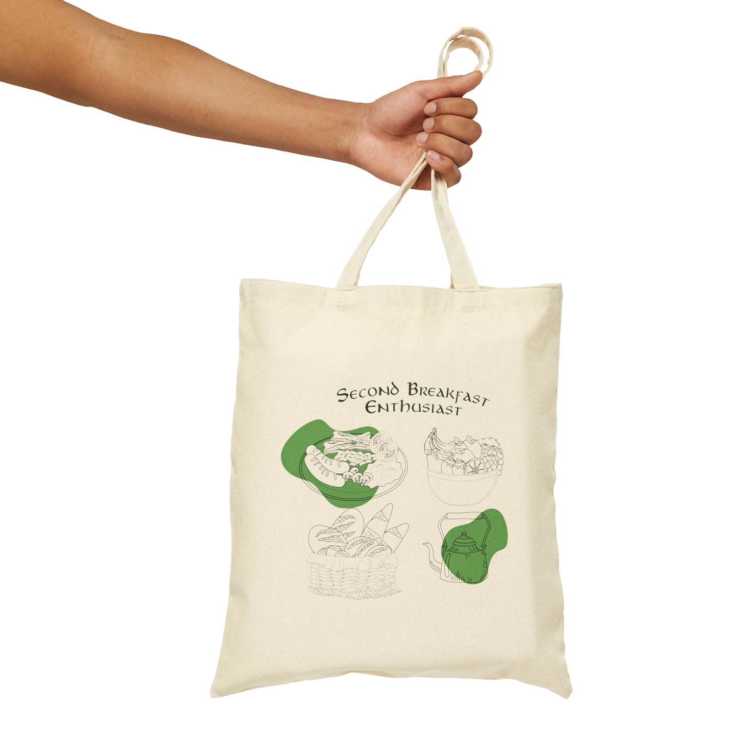 Second Breakfast Enthusiast Cotton Tote Bag