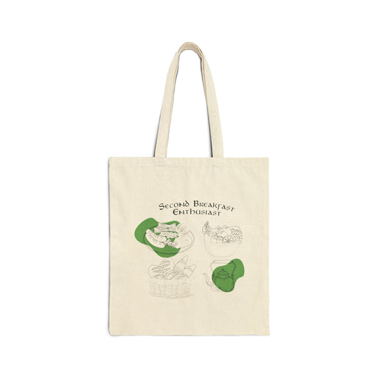 Second Breakfast Enthusiast Cotton Tote Bag