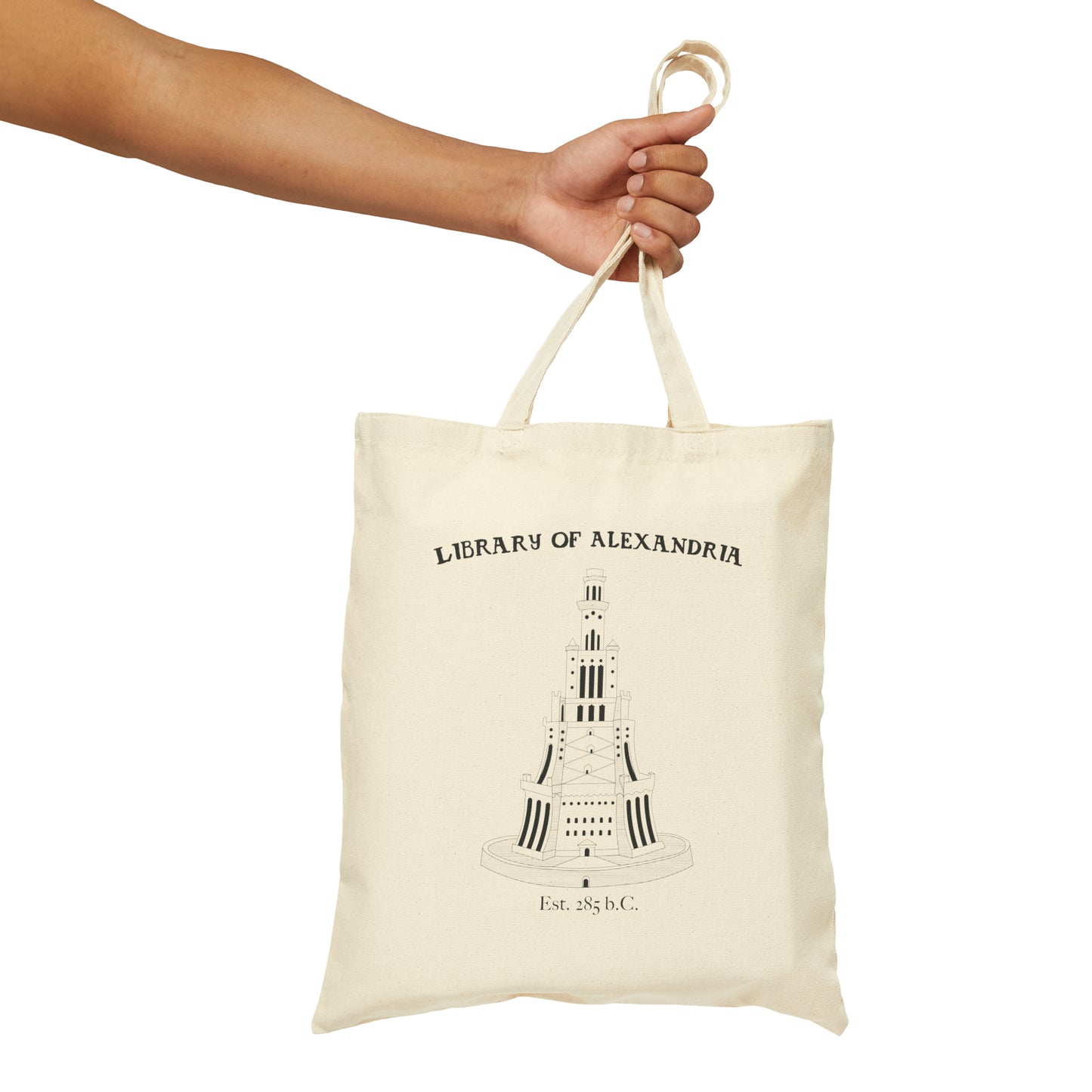 Library of Alexandria Cotton Tote Bag